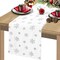 Christmas Table Runners 90 Inches Long, Faux Fur Table Runner Silver Snowflake Sequin Table Runner for Winter Decor Soft Thick Luxury Kitchen Dining Table Decorations, 13 x 90 Inch